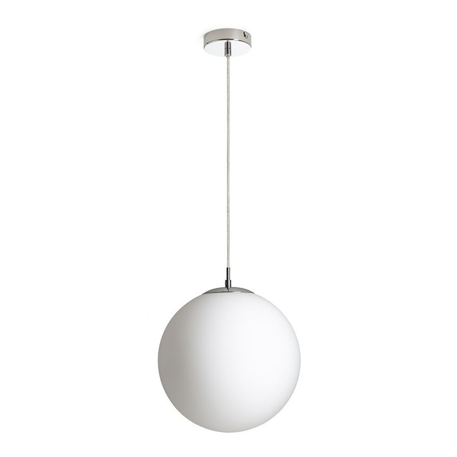 RENDL LUNA 30 závesná opálové sklo/chróm 230V LED E27 15W