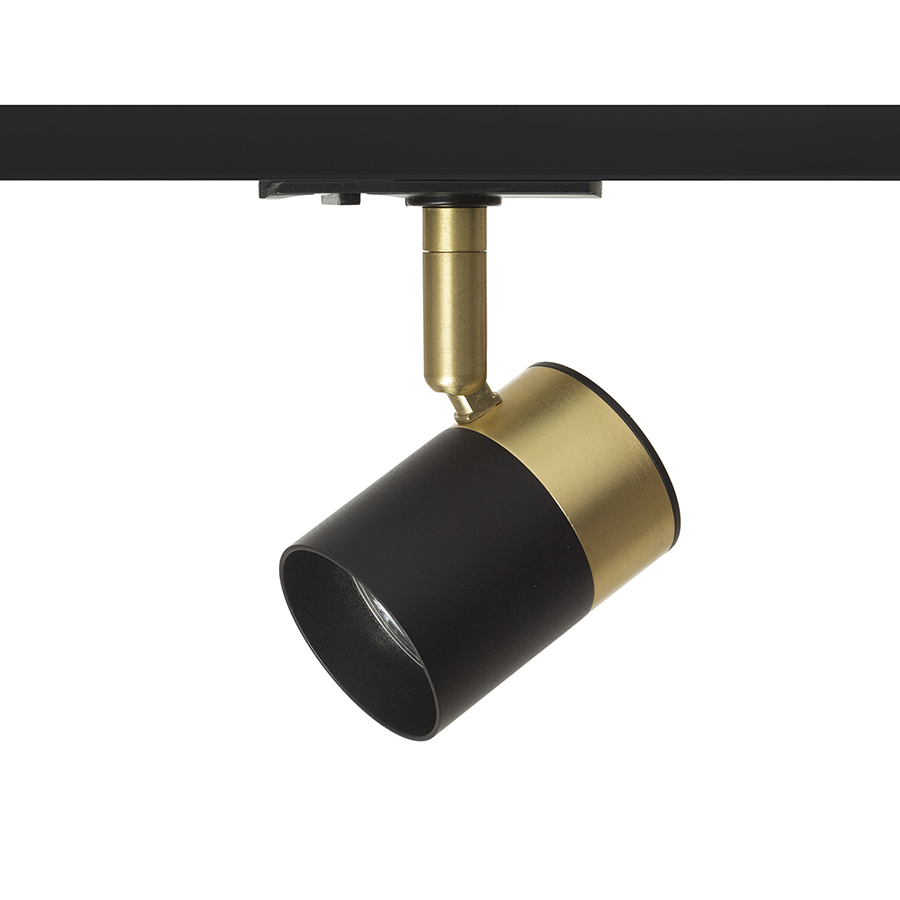 RENDL LALA na jednookr. lištu čierna mosadz 230V LED GU10 9W