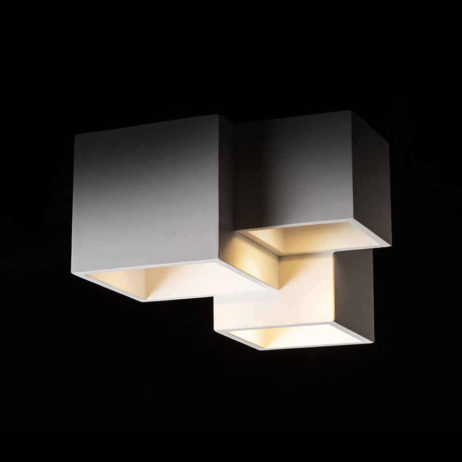 RENDL JACK III stropná sadrová 230V LED GU10 3x5W