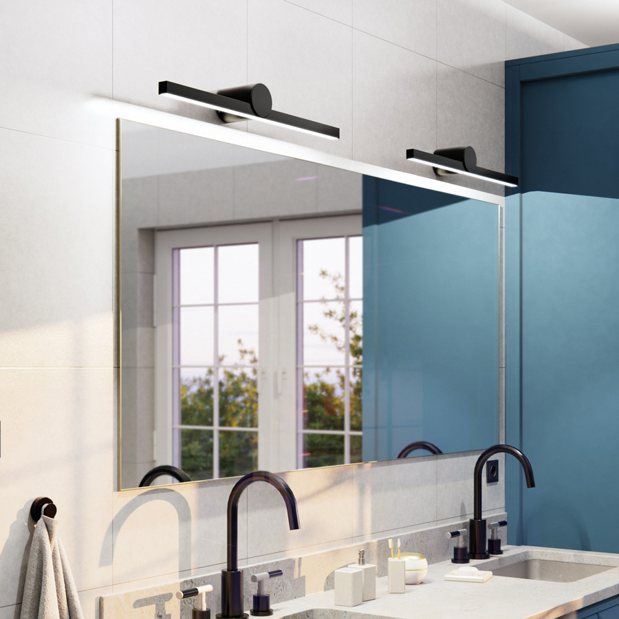 RENDL LUISA 60 nástenná čierna 230V LED 12W IP54 3000K