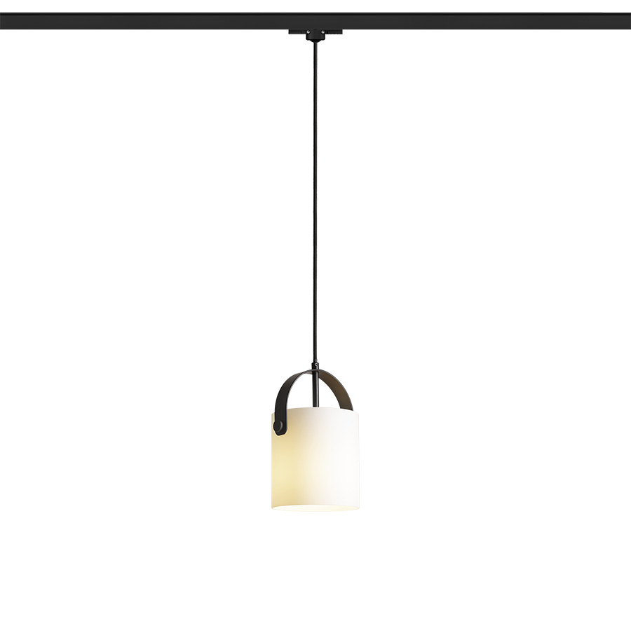 RENDL JULIETTA 16 na trojokruh. lištu opálové sklo/čierna 230V LED E27 15W