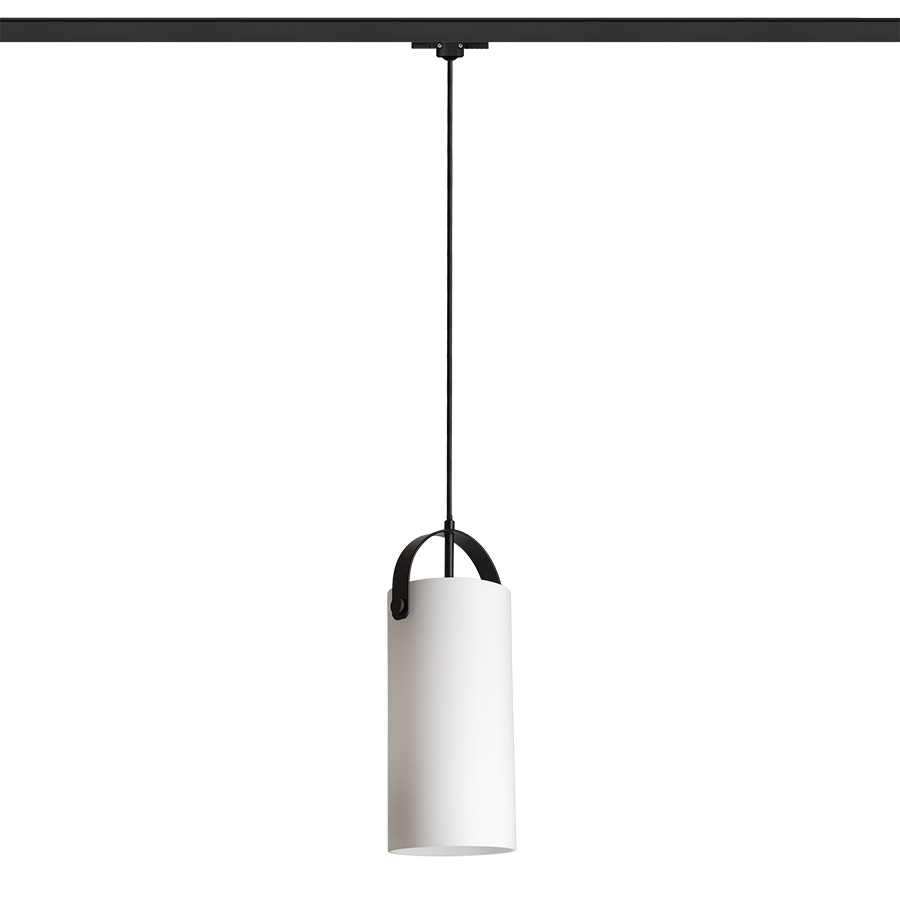 RENDL JULIETTA 31 na trojokruh. lištu opálové sklo/čierna 230V LED E27 15W