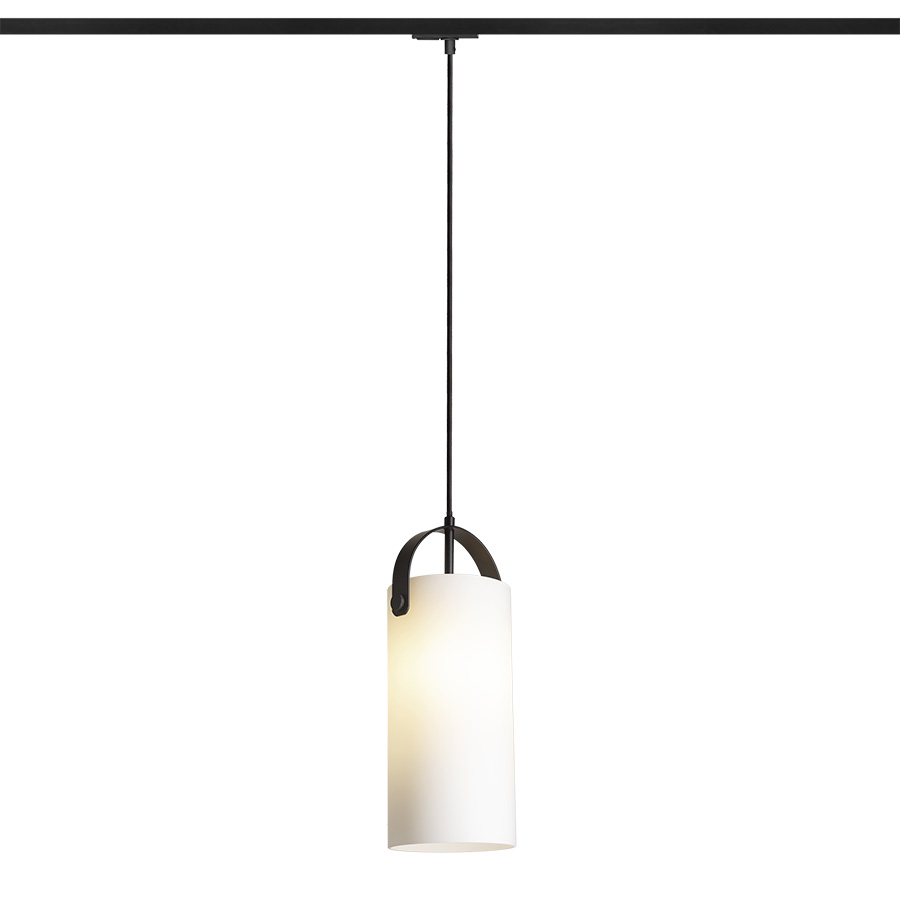 RENDL JULIETTA 31 na jednookr. lištu opálové sklo/čierna 230V LED E27 15W