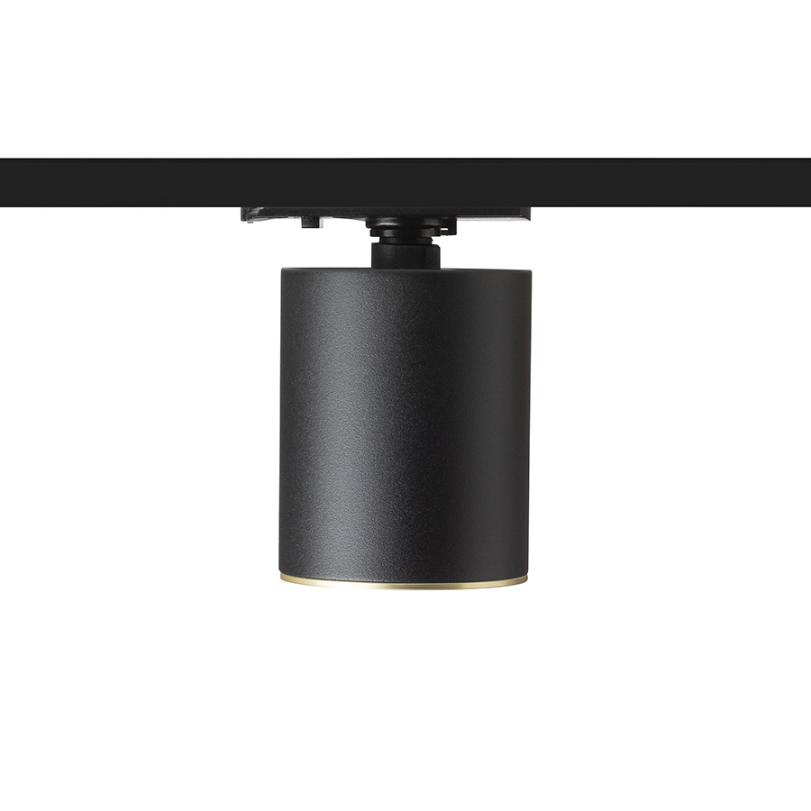 RENDL DARIO na jednookr. lištu čierna česaná mosadz 230V LED GU10 9W