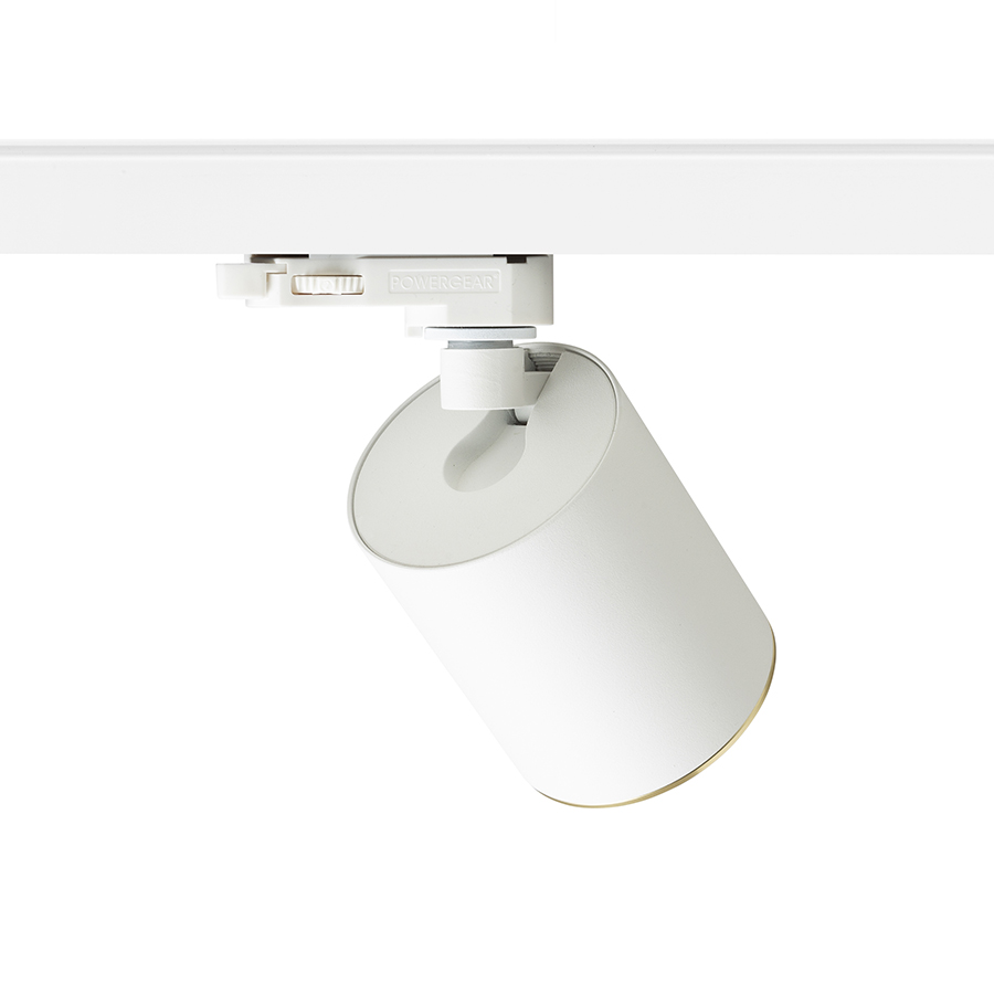 RENDL DARIO na trojokruh. lištu biela česaná mosadz 230V LED GU10 9W