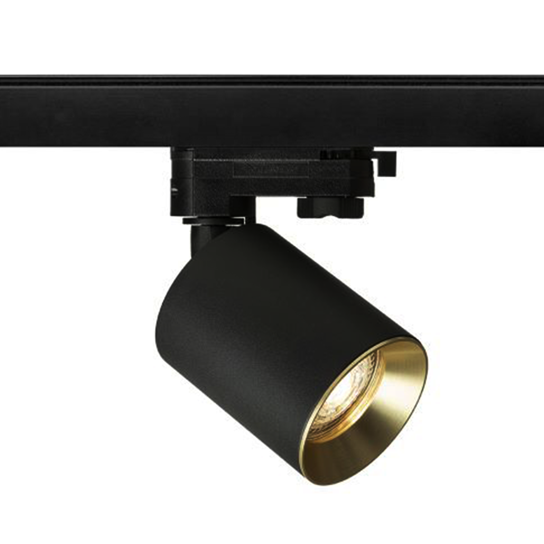 RENDL DARIO pro tříokr. lištu bílá česaná mosaz 230V LED GU10 9W