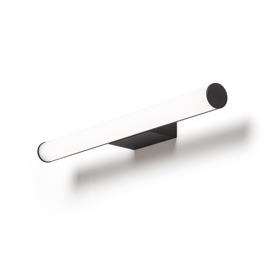 RENDL CASSAMBA 60 nástenná čierna mliečny akrylát 230V LED 12W IP44 3000K 4000K