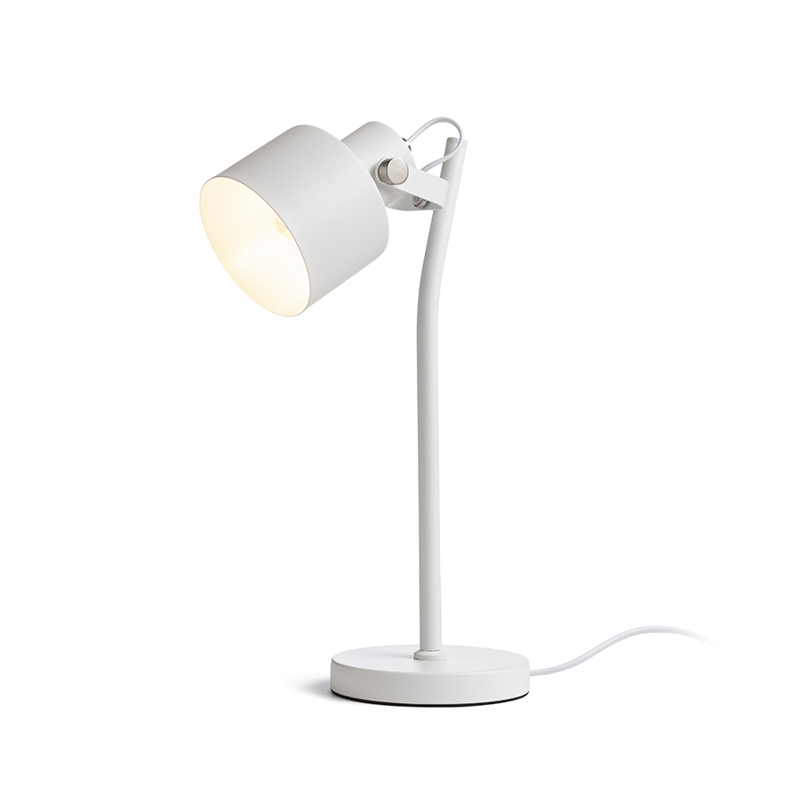 RENDL R13903 CELEIA stolná lampa, pracovné matná biela matný nikel