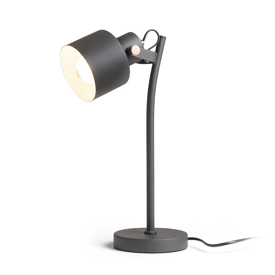 RENDL R13904 CELEIA stolná lampa, pracovné matná čierna česaná meď