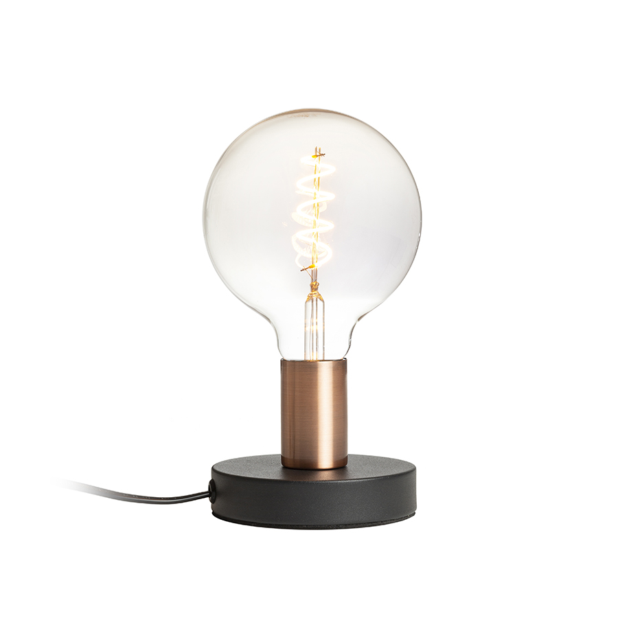 RENDL R13907 ALGOT stolná lampa, dekoratívne čierna česaná meď