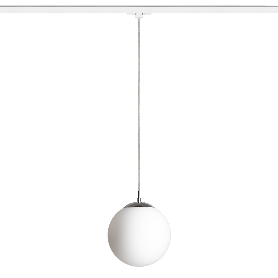 RENDL R13968 LUNA Trojokruhový systém, 3F závesné opálové sklo/chróm