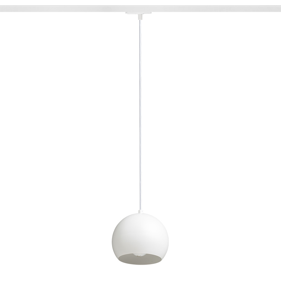 RENDL AGNETA na jednookr. lištu závesná biela 230V LED E27 11W