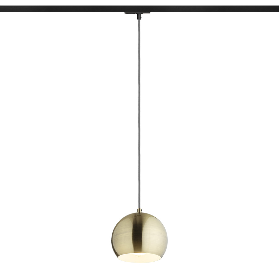 RENDL AGNETA na jednookr. lištu závesná česaná mosadz 230V LED E27 11W