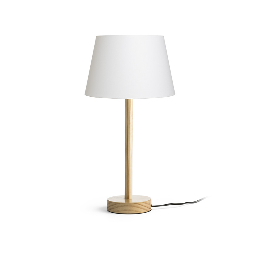 RENDL R14033 MAUI/ALVIS stolná lampa, dekoratívne biela drevo