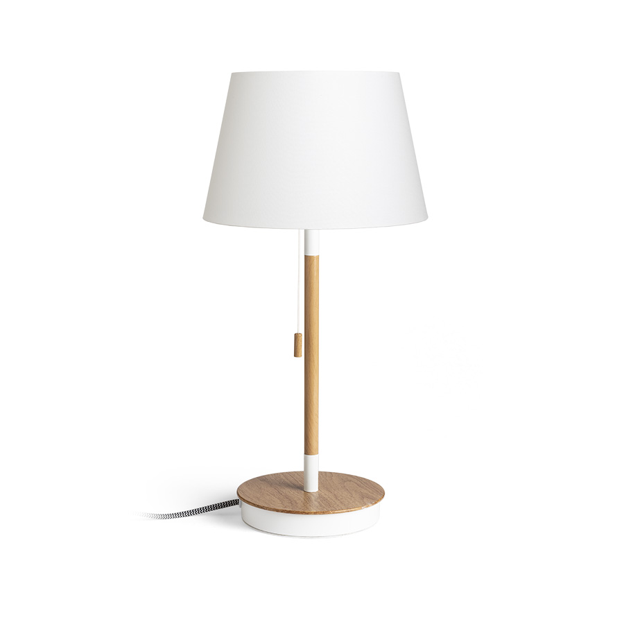 RENDL R14038 KEITH/ALVIS stolná lampa, dekoratívne biela buk