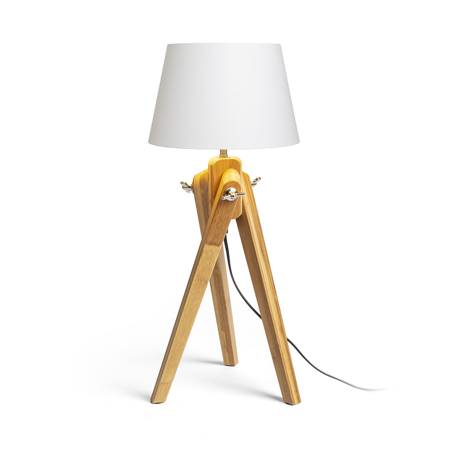 RENDL R14040 AMBITUS/ALVIS stolná lampa, dekoratívne biela bambus