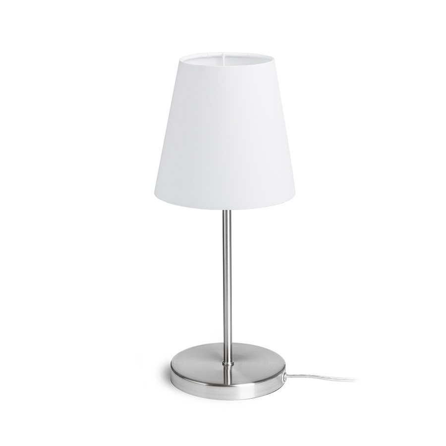 RENDL NYC/CONNY 15/15 stolná Polycotton biela/nikel 230V LED E27 11W