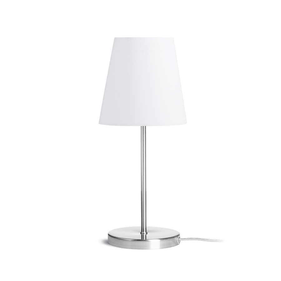 RENDL R14048 NYC/CONNY stolná lampa, dekoratívne Polycotton biela/nikel