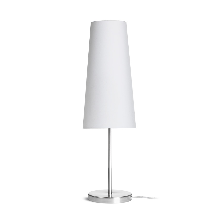 RENDL R14050 NYC/CONNY stolná lampa, dekoratívne Polycotton biela/nikel
