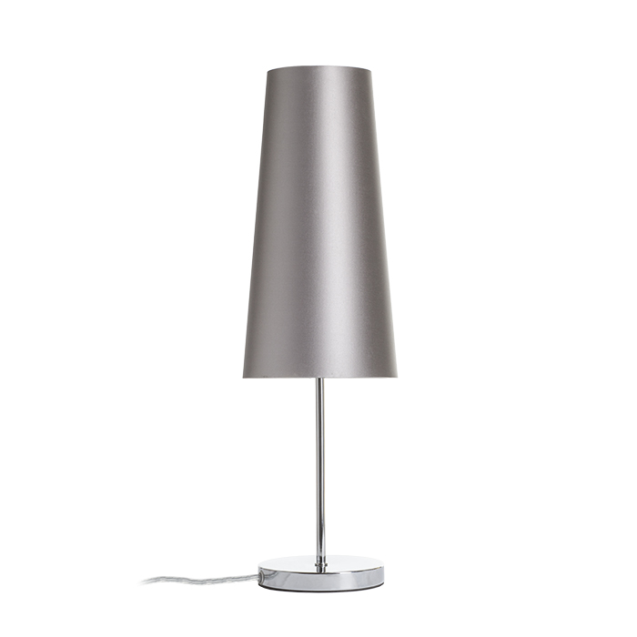 RENDL R14051 NYC/CONNY stolná lampa, dekoratívne Monaco holubia sivá/strieborné PVC/chróm