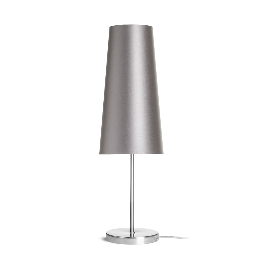 RENDL R14052 NYC/CONNY stolná lampa, dekoratívne Monaco holubia sivá/strieborné PVC/nikel