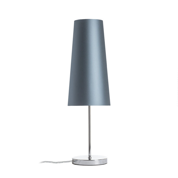 RENDL R14053 NYC/CONNY stolná lampa, dekoratívne Monaco petrolejová/strieborné PVC/chróm