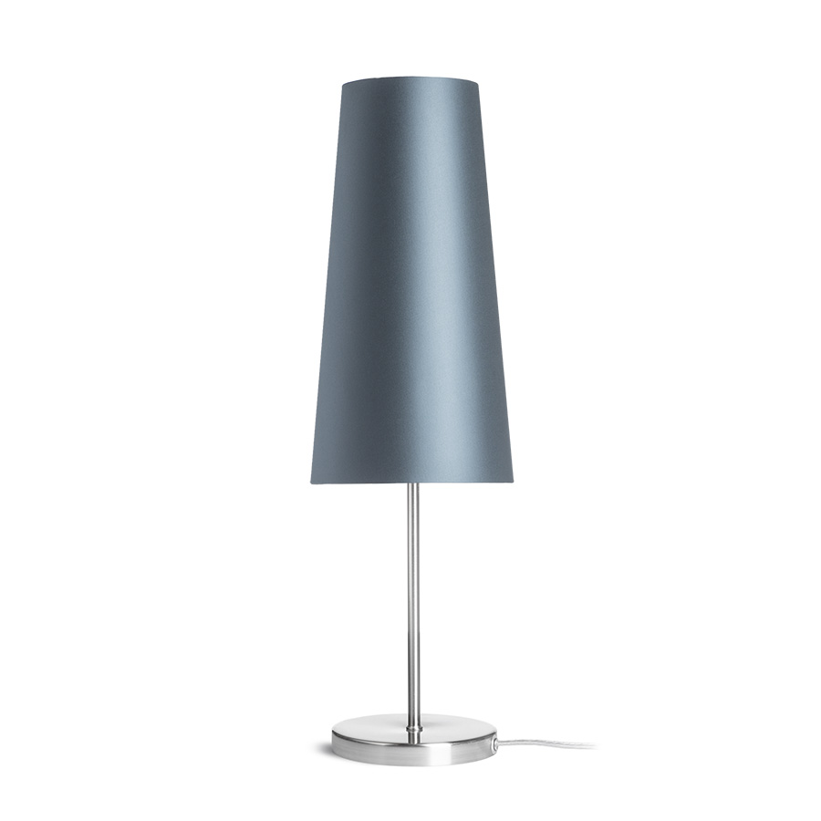 RENDL R14054 NYC/CONNY stolná lampa, dekoratívne Monaco petrolejová/strieborné PVC/nikel