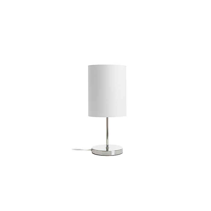 RENDL R14055 NYC/RON stolná lampa, dekoratívne Polycotton biela/chróm