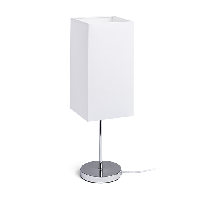 RENDL R14063 NYC/TEMPO stolná lampa, dekoratívne Polycotton biela/chróm