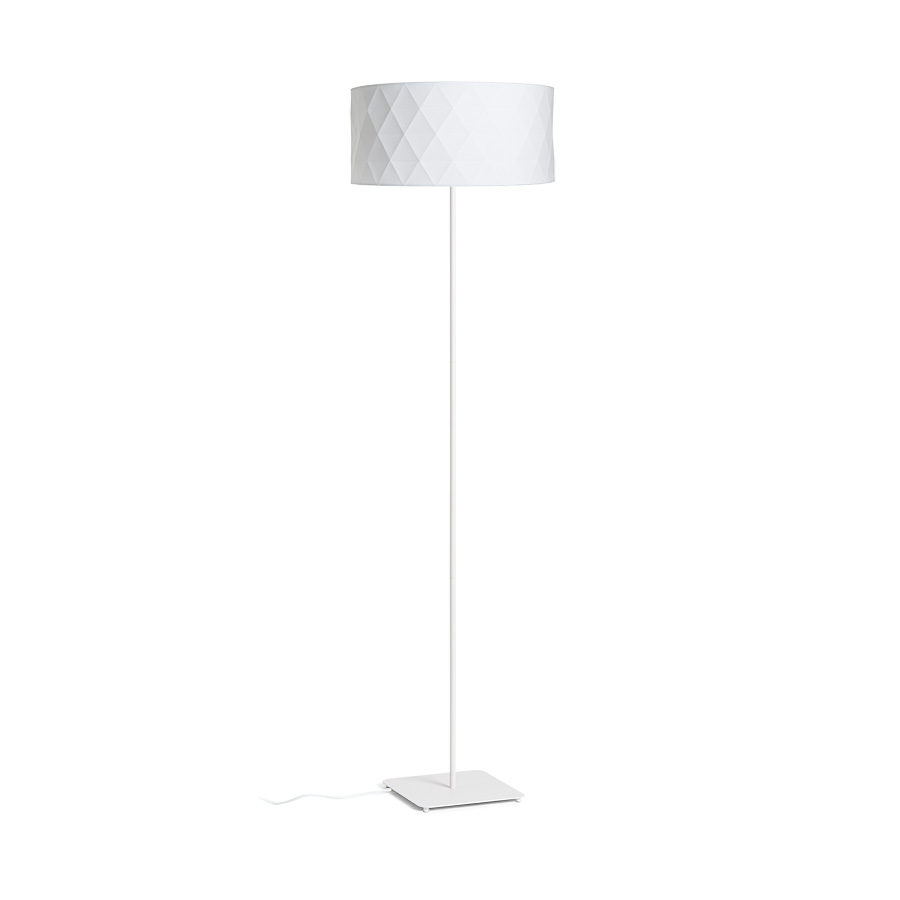 RENDL R14069 CORTINA/JAKARANDA stojanová lampa, dekoratívne biela/biela textil/kov