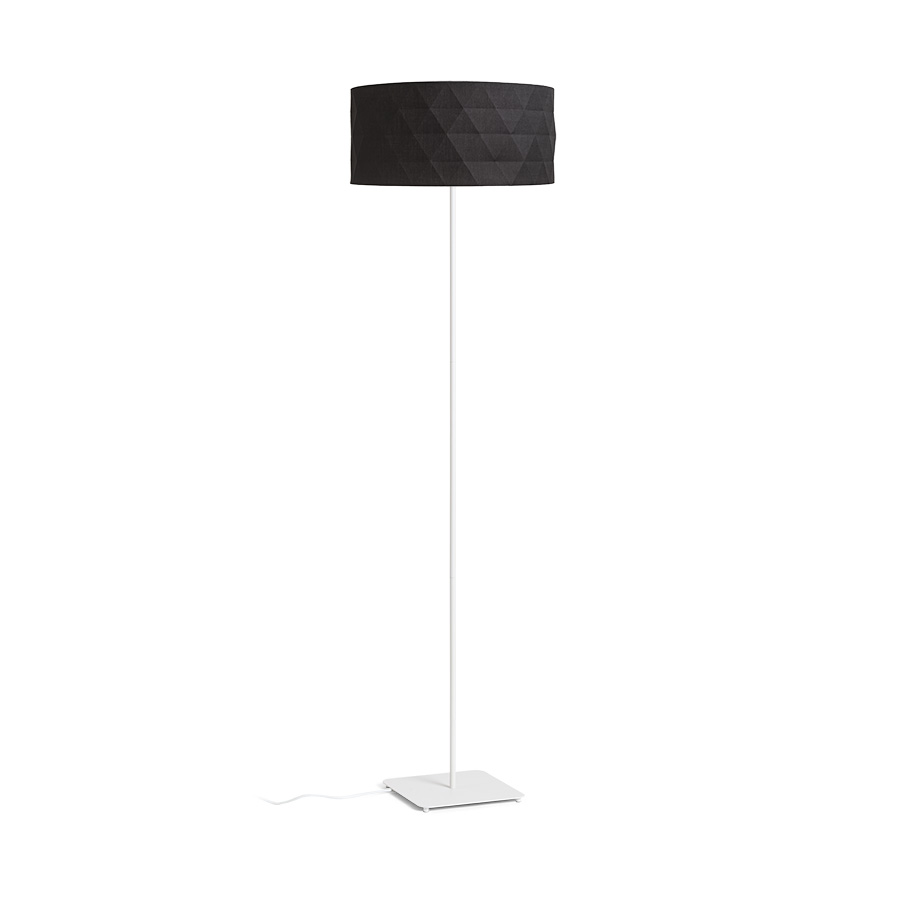 RENDL R14070 CORTINA/JAKARANDA stojanová lampa, dekoratívne čierna/biela textil/kov