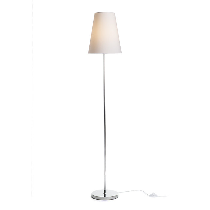 RENDL NYC/CONNY 25 stojanová Polycotton biela/chróm 230V LED E27 15W