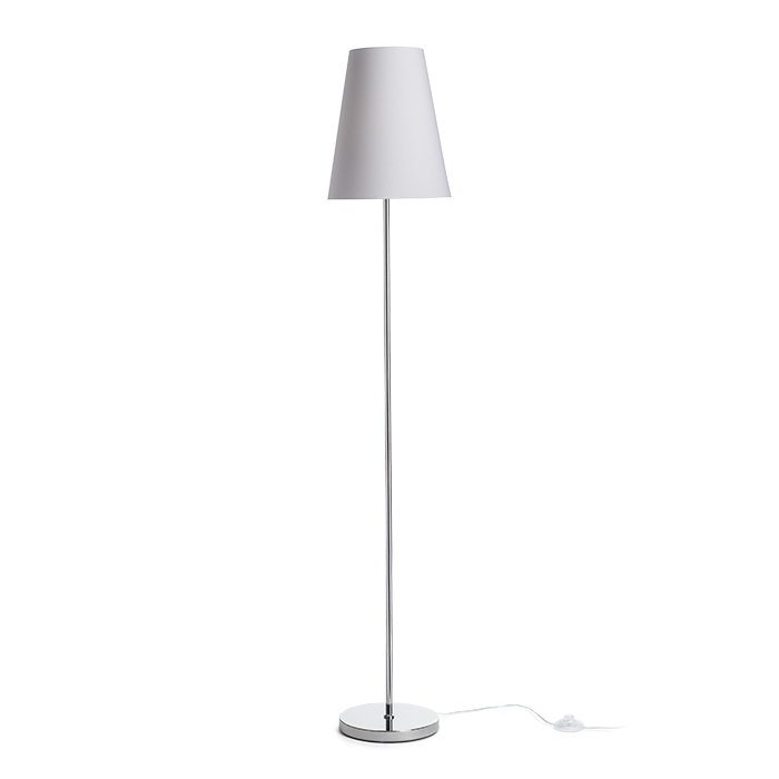 RENDL R14074 NYC/CONNY stojanová lampa, dekoratívne Polycotton biela/chróm