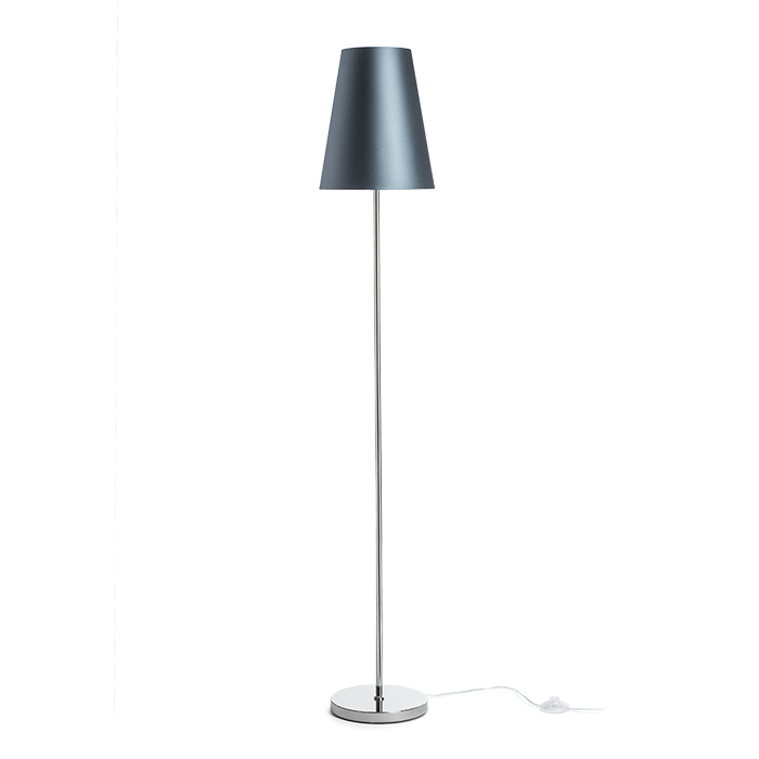 RENDL R14075 NYC/CONNY stojanová lampa, dekoratívne Monaco petrolejová/strieborné PVC/chróm