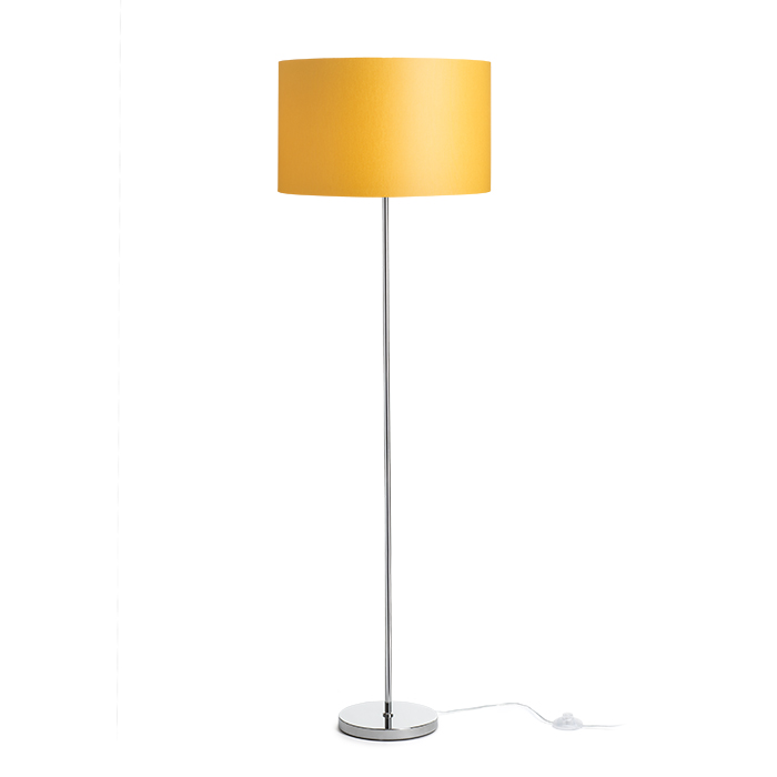 RENDL R14080 NYC/RON stojanová lampa, dekoratívne Chintz marhuľová/chróm