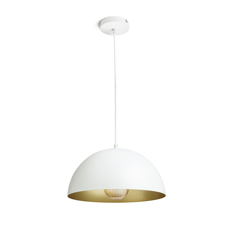 RENDL GLADYS 30 závesná biela/zlatá 230V LED E27 15W
