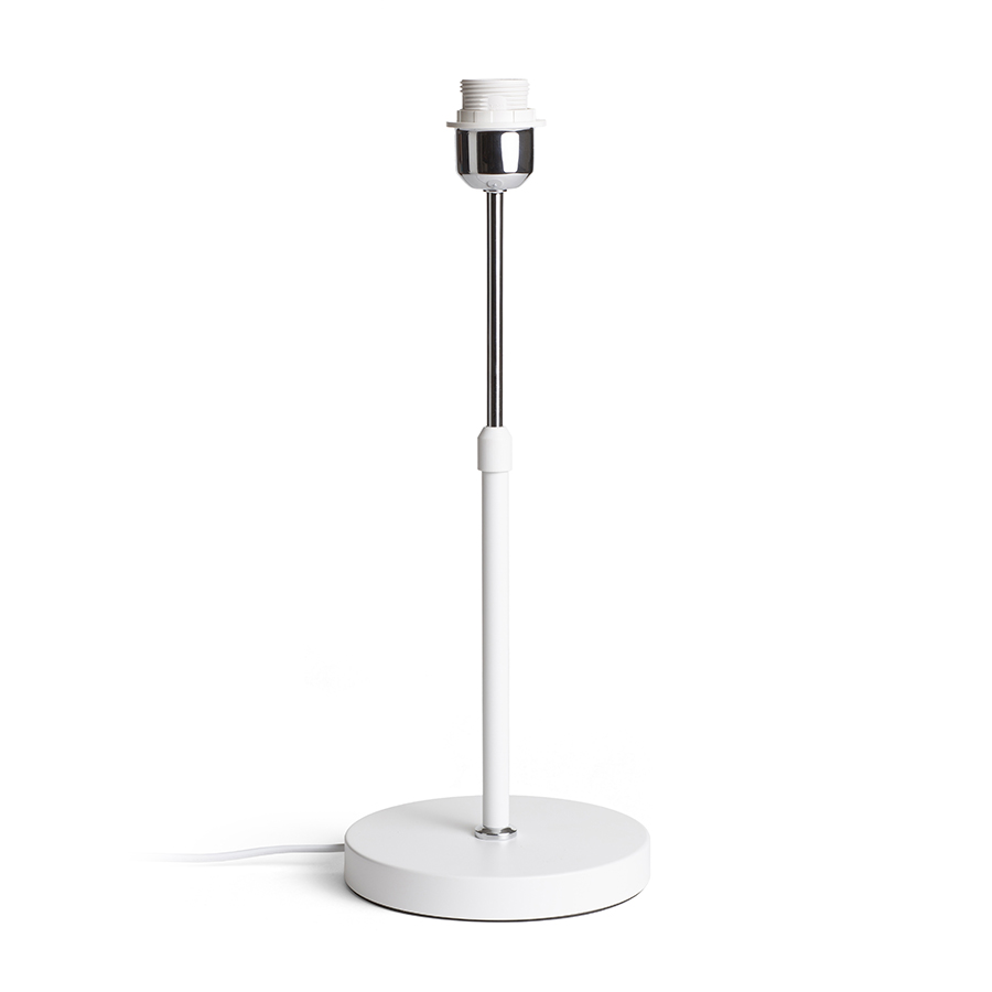 RENDL EMMETT stolný podstavec biela chróm 230V LED E27 15W