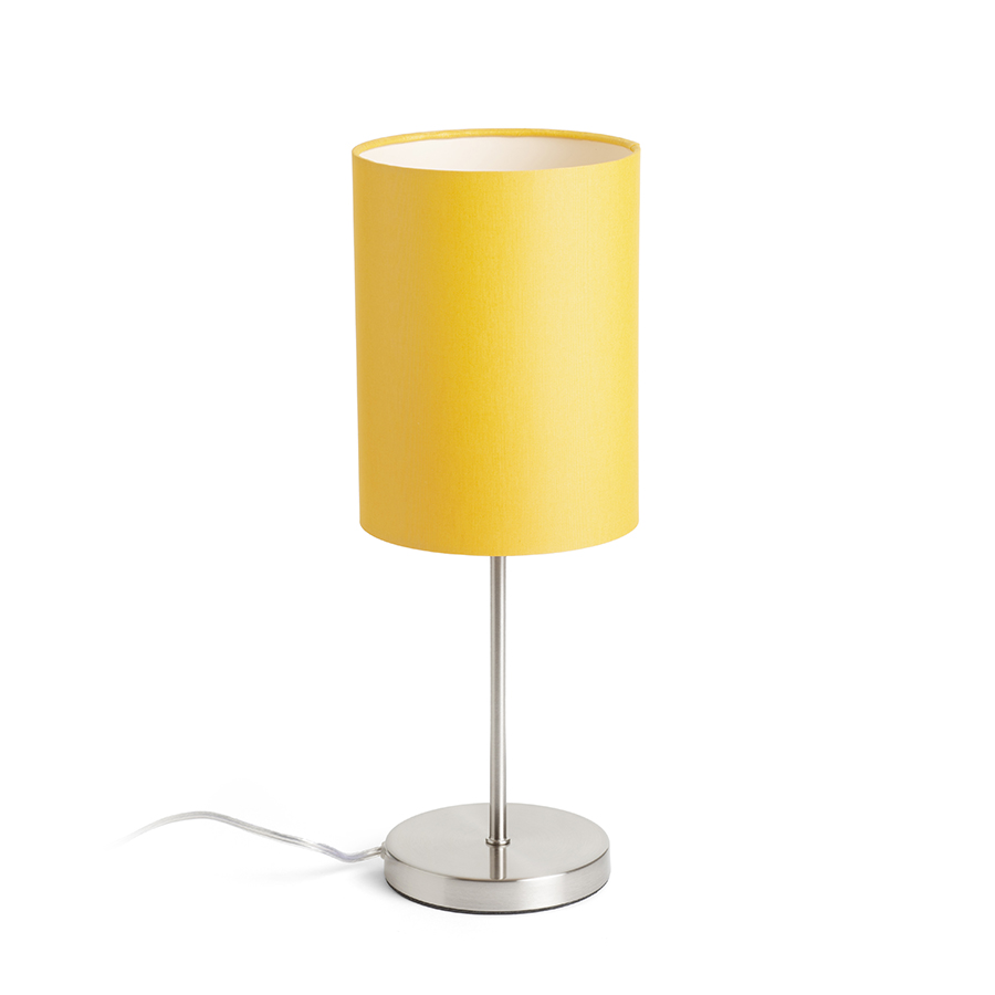 RENDL NYC/RON 15/20 stolná Polycotton biela/chróm 230V LED E27 15W