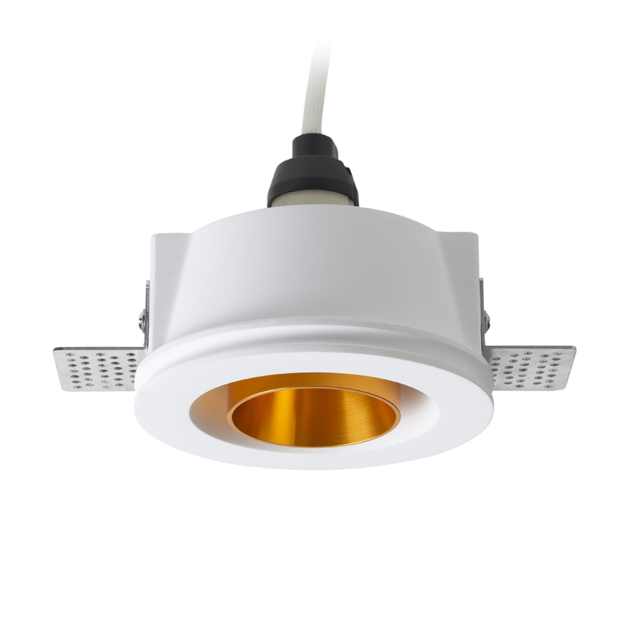 RENDL DAYTONA nakláňacia sadrová/česaná mosadz 230V LED GU10 8W