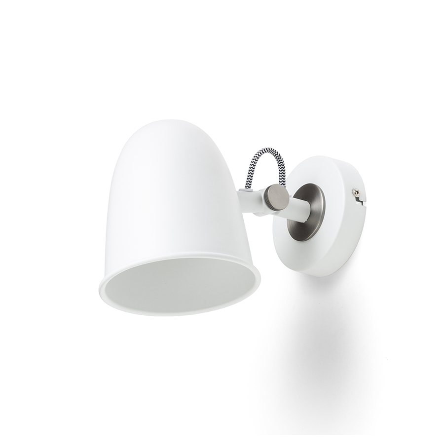 RENDL DANNY nástenná biela matný nikel 230V LED E14 5W