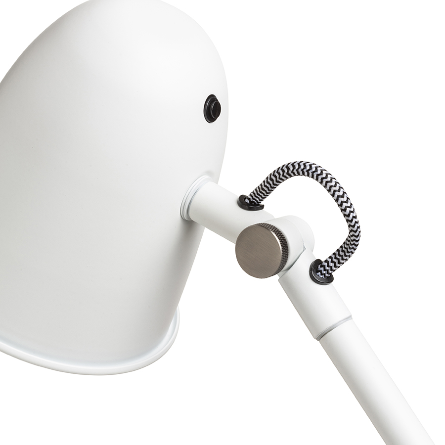 RENDL DANNY stolná biela matný nikel 230V LED E14 5W