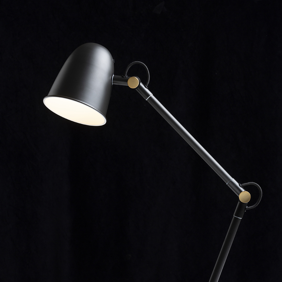 RENDL DANNY stolná čierna mosadz 230V LED E14 5W