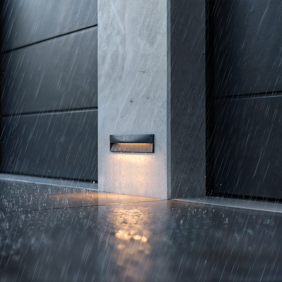 RENDL REP 18 zápustná čierna 230V LED 6W 90° IP65 3000K