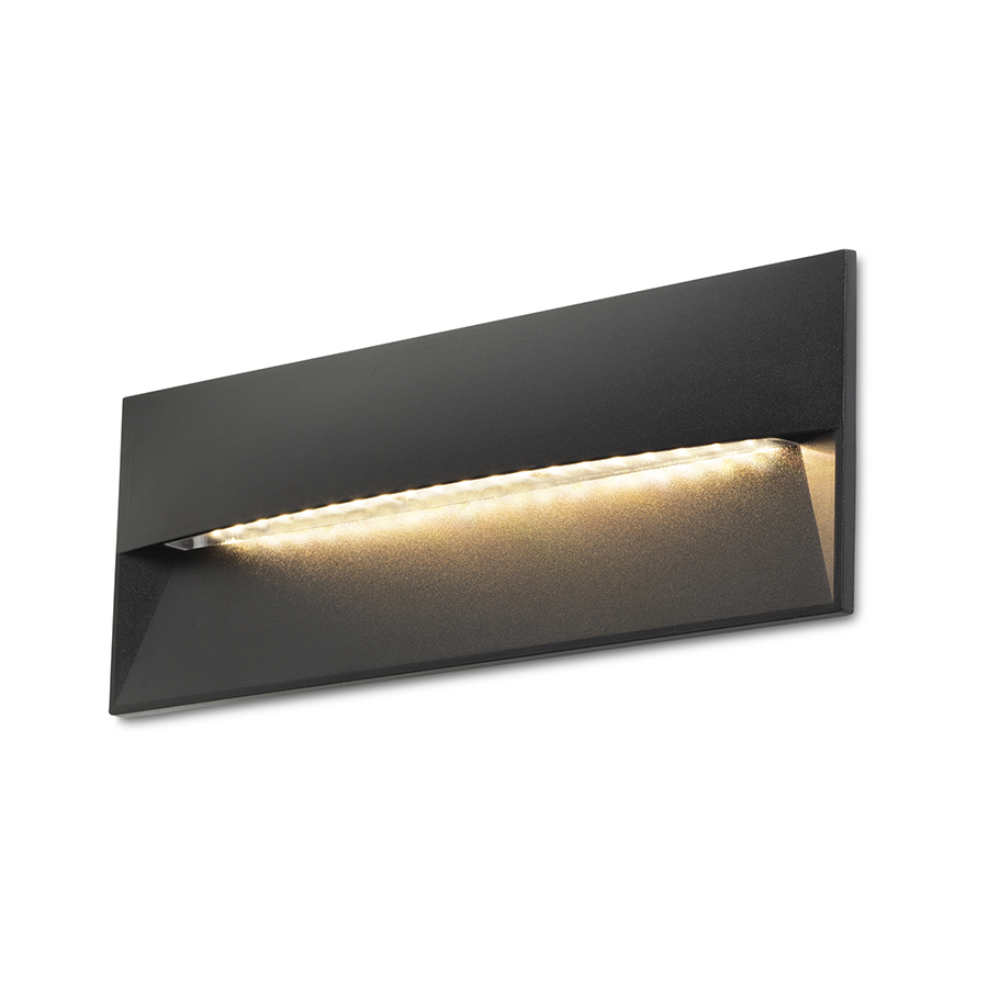 RENDL R14207 REP LED vonkajšie svietidlo, zápustné do steny IP65 čierna