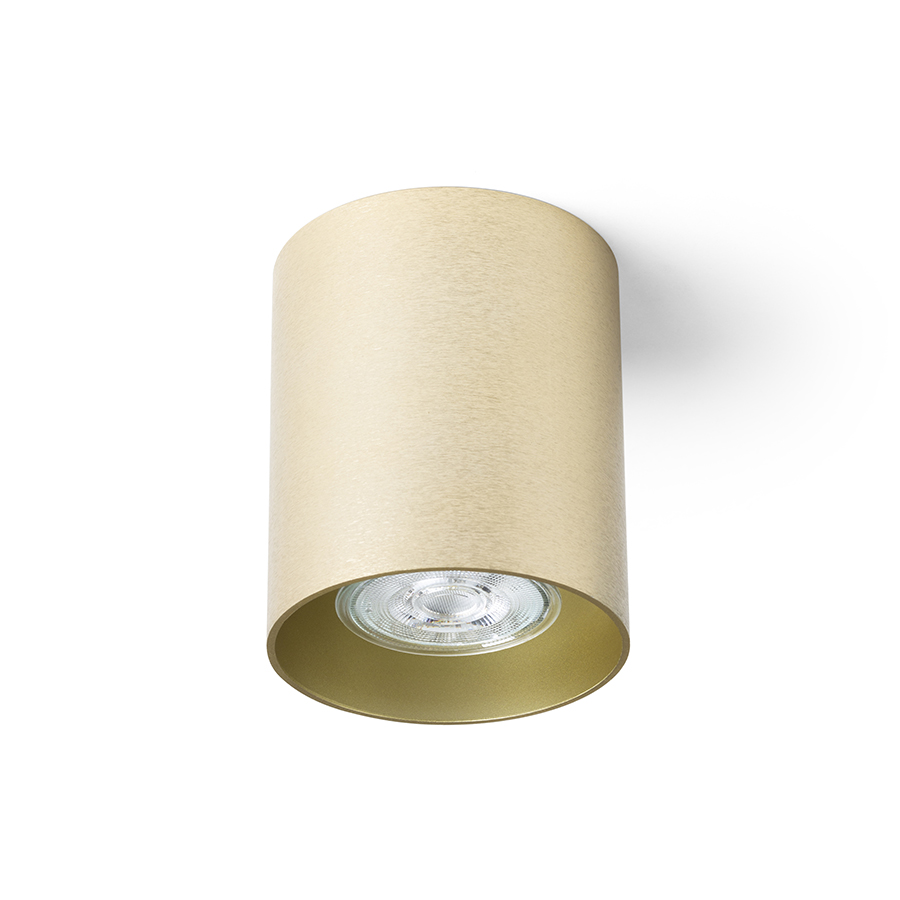 RENDL MANTOVA I stropná česaná mosadz 230V LED GU10 7W