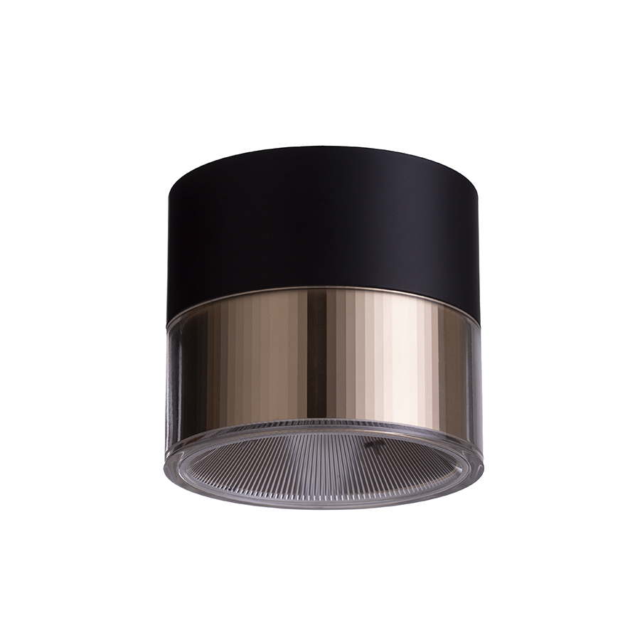 RENDL JUNIPER stropná čierna/zlatá 230V LED 15W 30° 3000K
