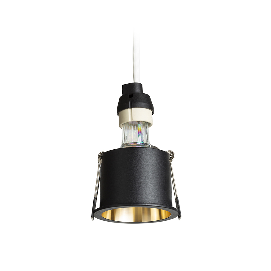 RENDL ORCO zápustná čierna/zlatá 230V LED GU10 9W