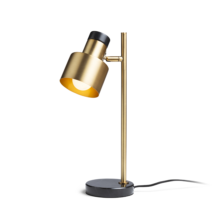 RENDL R14261 DIVINA stolná lampa, pracovné mosadz/dekor čierny mramor