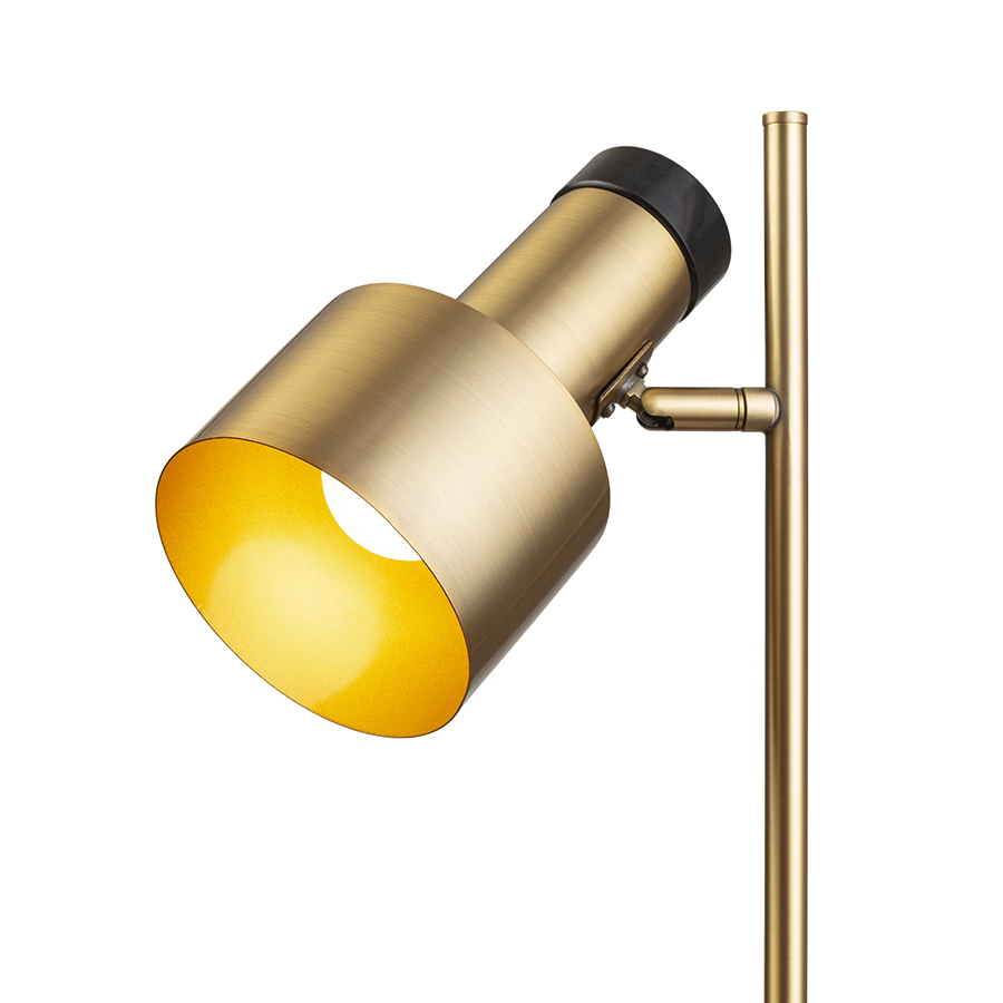 RENDL DIVINA stojanová mosadz/dekor čierny mramor 230V E27 5W