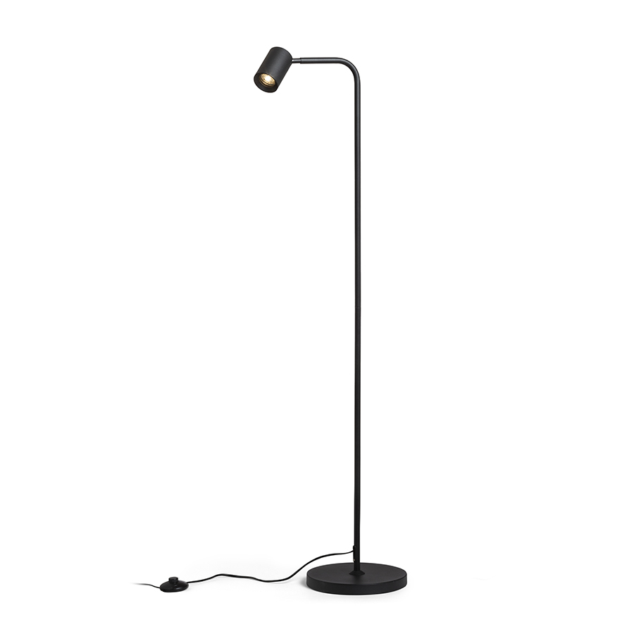 RENDL R14265 FLYNN stojanová lampa, na čítanie čierna